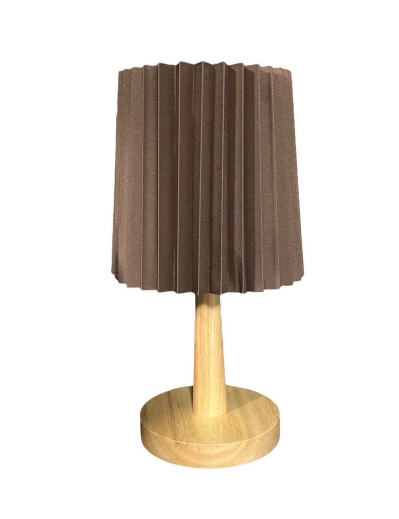 Lampara De Velador Lampara De Mesa Abanico Madera N-0