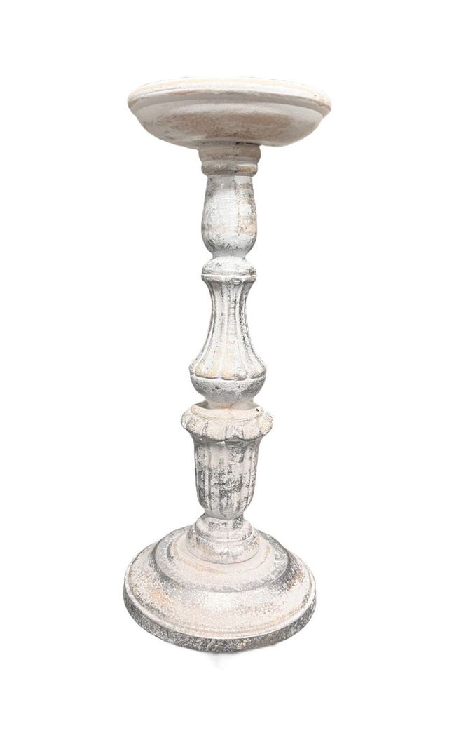 Porta Vela Candelabro Decorativo Rustico Madera 30cm-1