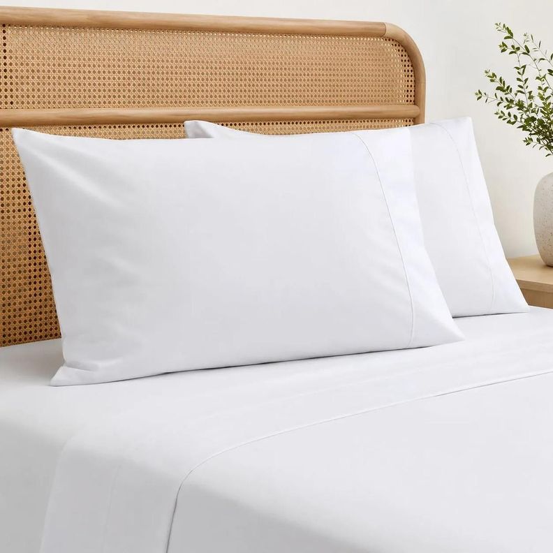 Juego De Sabanas Blanca 2 Plazas 3 Piezas Ajustable Colchon Blanco