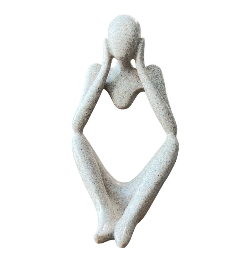Adorno Persona Pensando Figura Decorativa Escultura -0