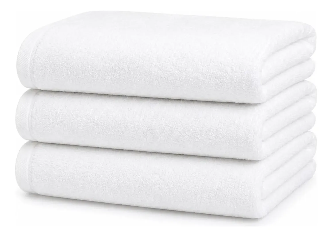 Set 3 Toallas De Mano Blancas Hoteleria Toalla 33x70cm Blanco