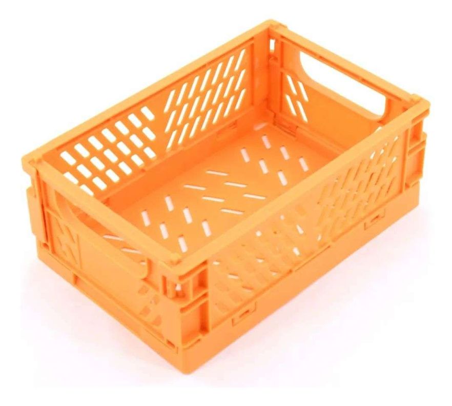 Canasto Plegable Organizadora Cesta De Compras N Naranjo