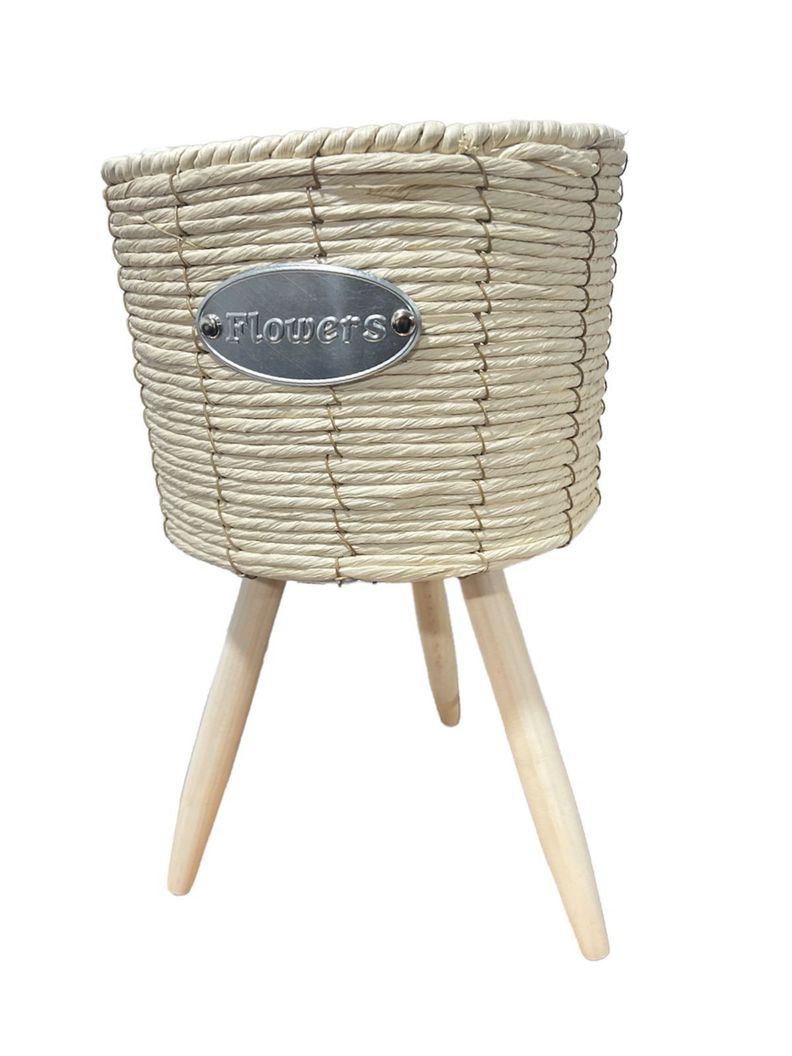 Macetero Tejido Porta Maceta Rustico 43x25cm-0