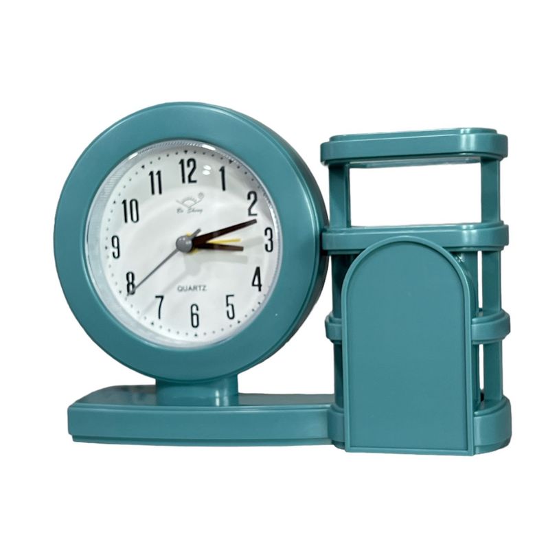 Reloj Despertador Reloj De Mesa Decorativo Con Porta Lapiz V-1