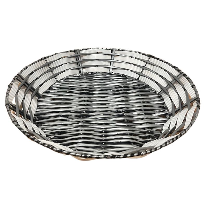 Bandeja Cesta De Ratan Cesta Tejida Bicolor 30x5cm G-1