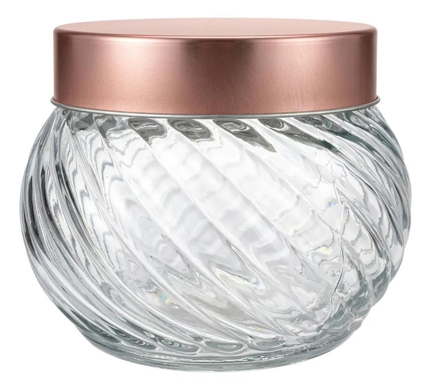 Frasco Conservero Envase Vidrio Contenedor De Alimentos 10cm Terracota
