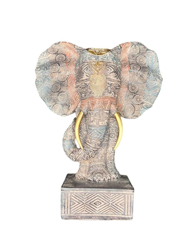 Adorno Elefante Decorativo Figura Decorativa 32cm-0