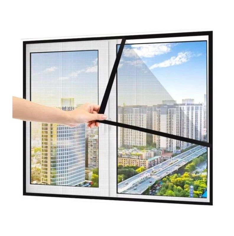 Malla Mosquitera Cortina Con Cierre Puertas 150x220cm Negro