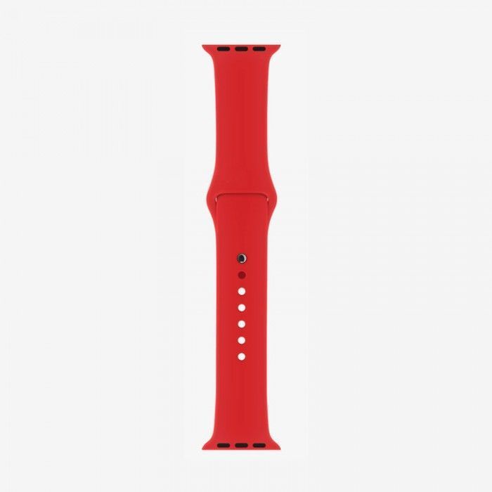 Correa Para Apple Watch Unicolor Siilicona 42 Y 44mm ROJO-0