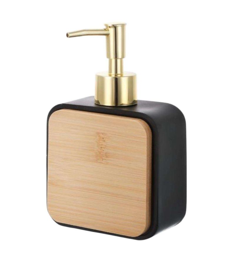 Dispensador Jabón Alcohol Gel Decorativo Madera Metal-0