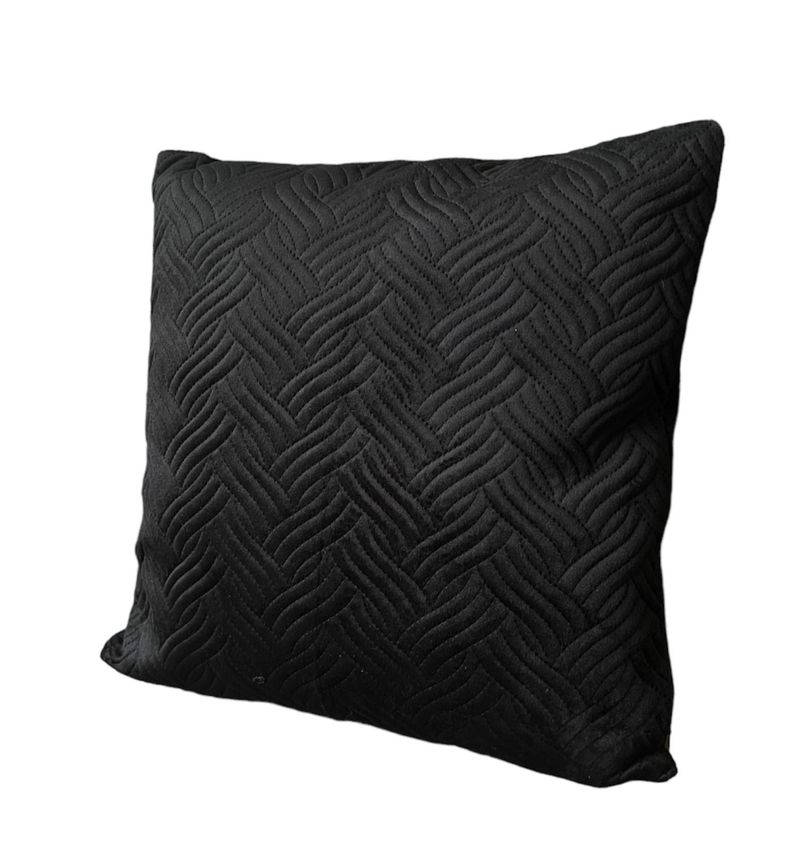 Set 4 Funda De Cojin Terciopelo Decorativo Decoracion Hogar N Negro