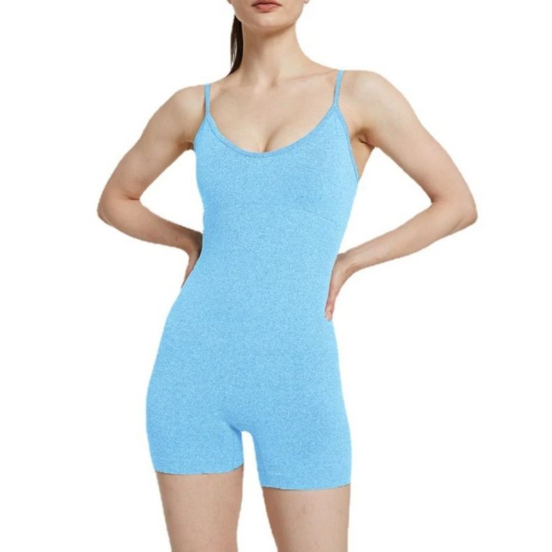 Mono Enterito Jumpsuit Deportivo Corto Mujer Gym Talla S A-0