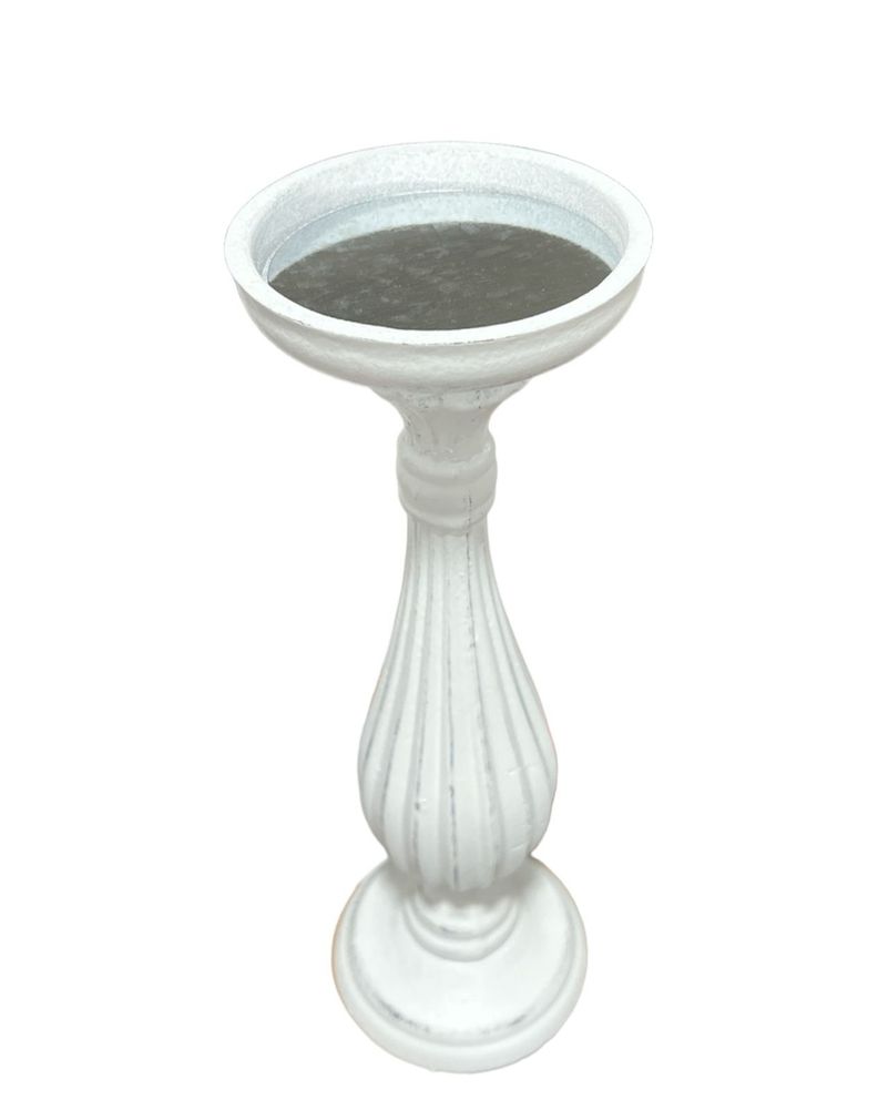Porta Vela Candelabro Decorativo Clasico Rustico Madera 30cm B-1