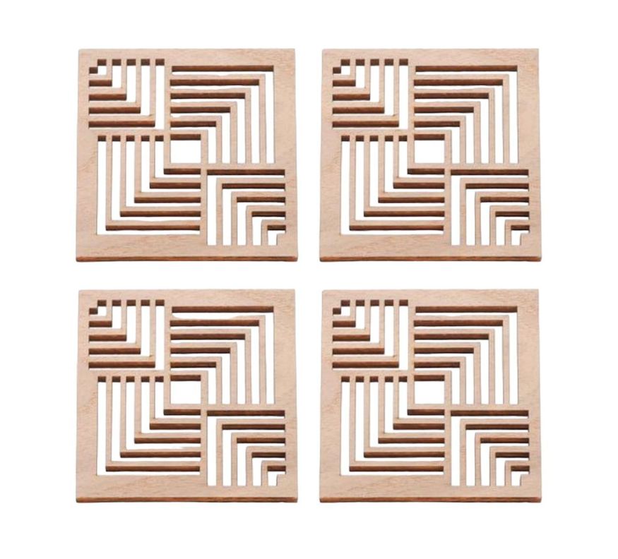 Set De 4 Posavasos Diseño Geometrico Pack 6 Posavasos BC-0