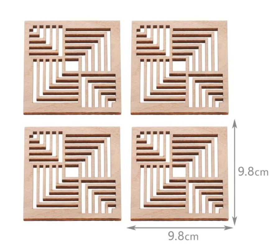 Set De 4 Posavasos Diseño Geometrico Pack 6 Posavasos BC-1