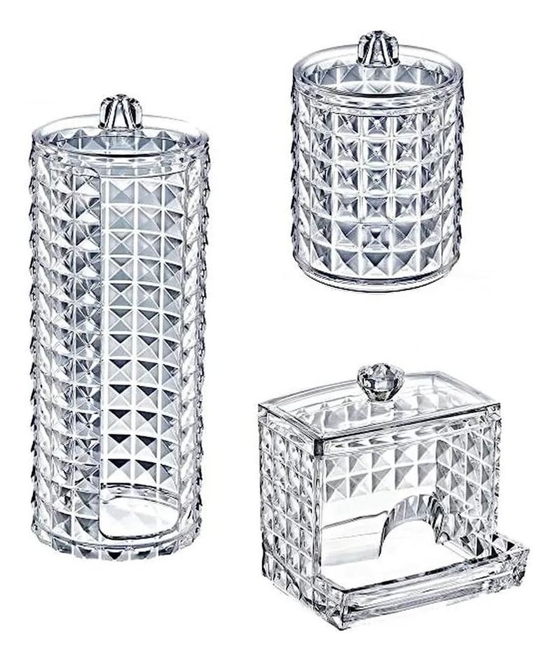 Envase Organizadores Set Frascos Cocina Dormitorio Blanco