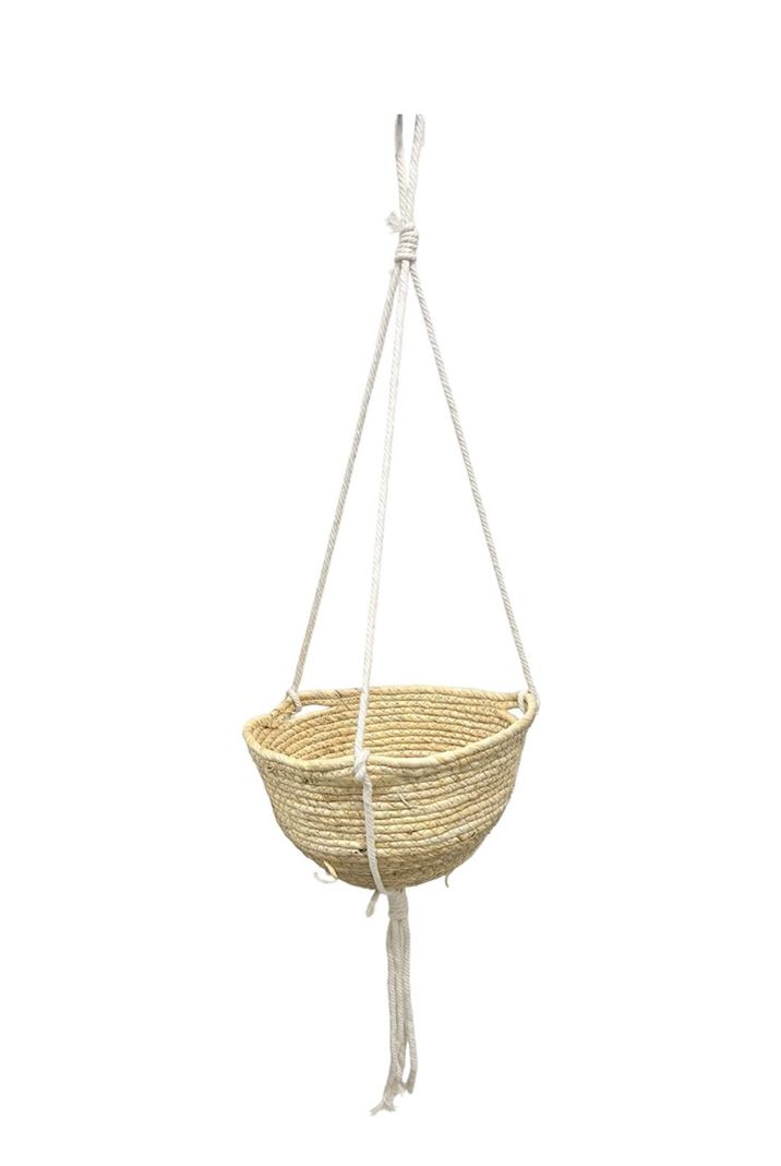 Maceta Colgante Macetero Colgante De Mimbre Cesta 47cm-0