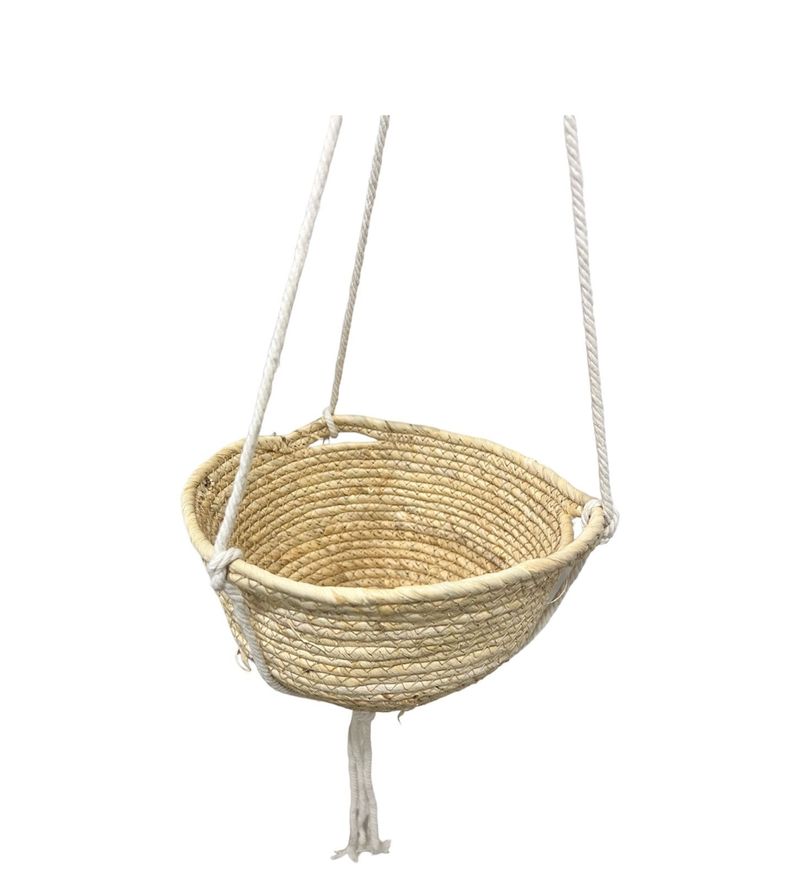 Maceta Colgante Macetero Colgante De Mimbre Cesta 47cm-1