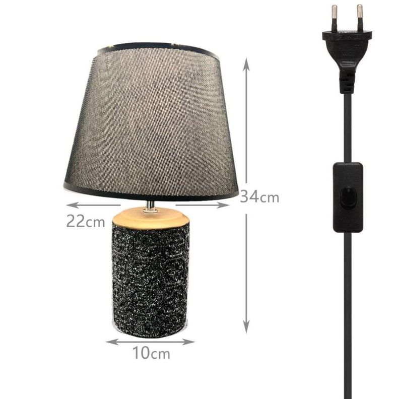 Lampara De Velador Lampara De Mesa Diseño Manchado Ceramica N-1