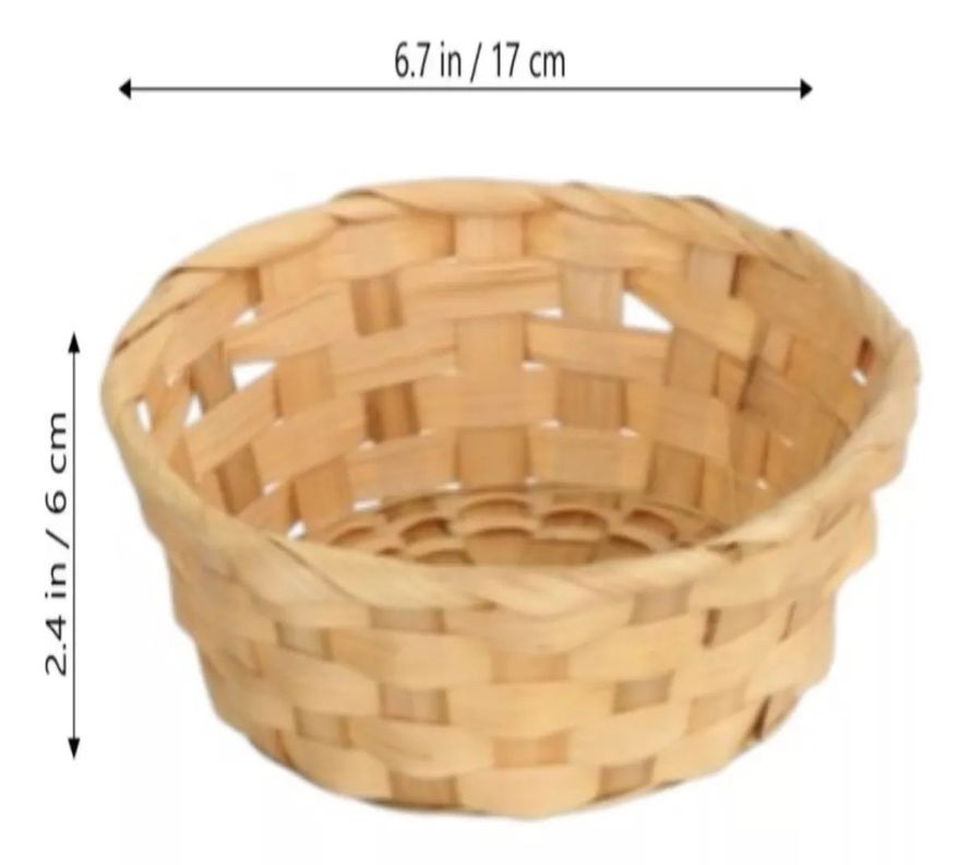 Pack 6 Cesta Panera Tejida Cesta De Pan Pascuas 17x6cm-1