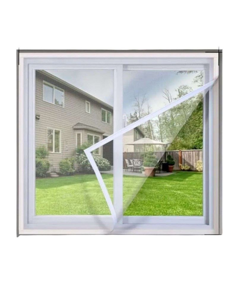 Malla Mosquitera Cortina Con Cierre Iman 150x220cm Blanco-1
