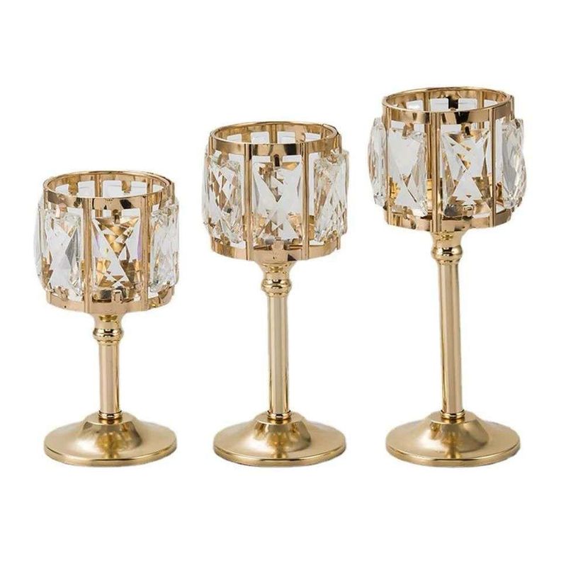 Pack 3 Porta Vela Candelabro Set 3 Candelabros Elegantes M2-0