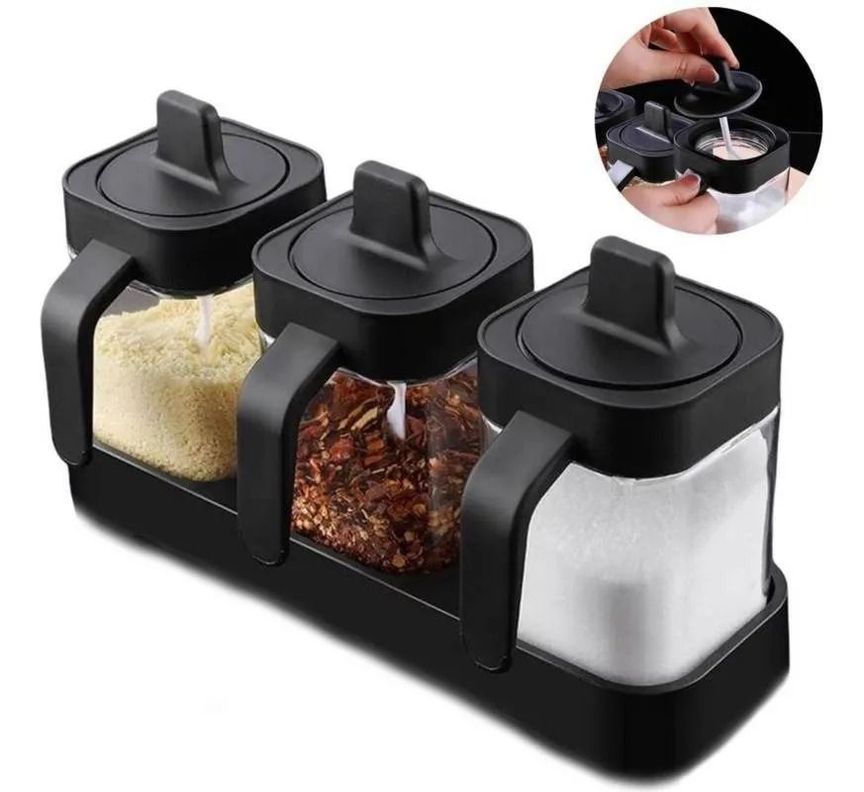Set De 3 Contenedores Especieros Condimenteros Cocina-1