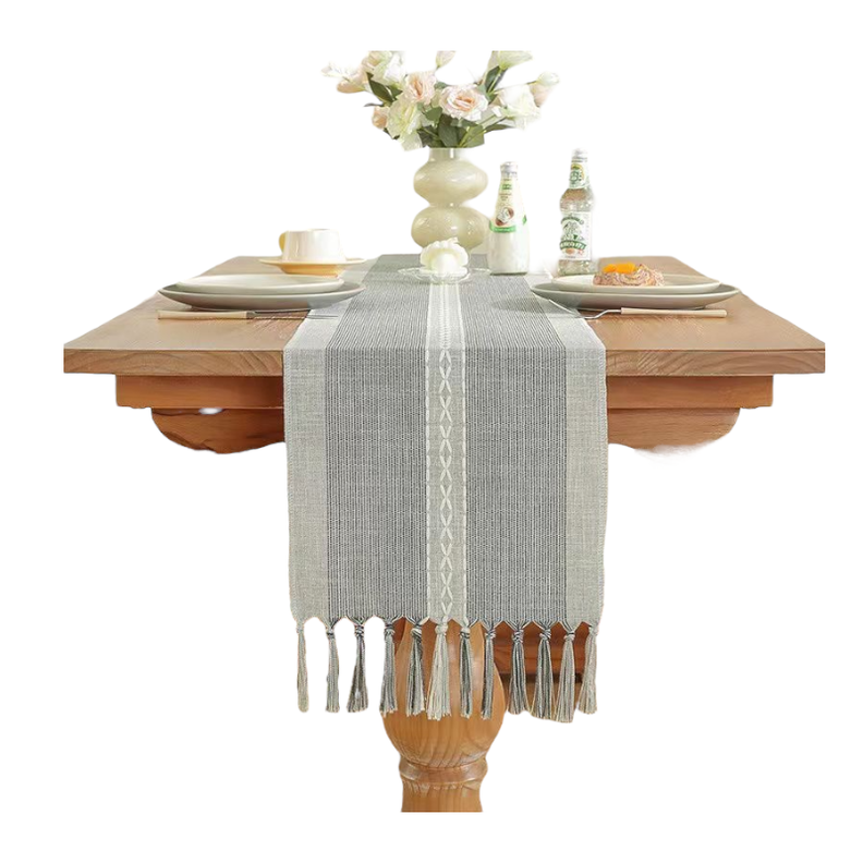 Mantel Camino De Mesa Rectangular Tejido Bordado 180x37cm-1