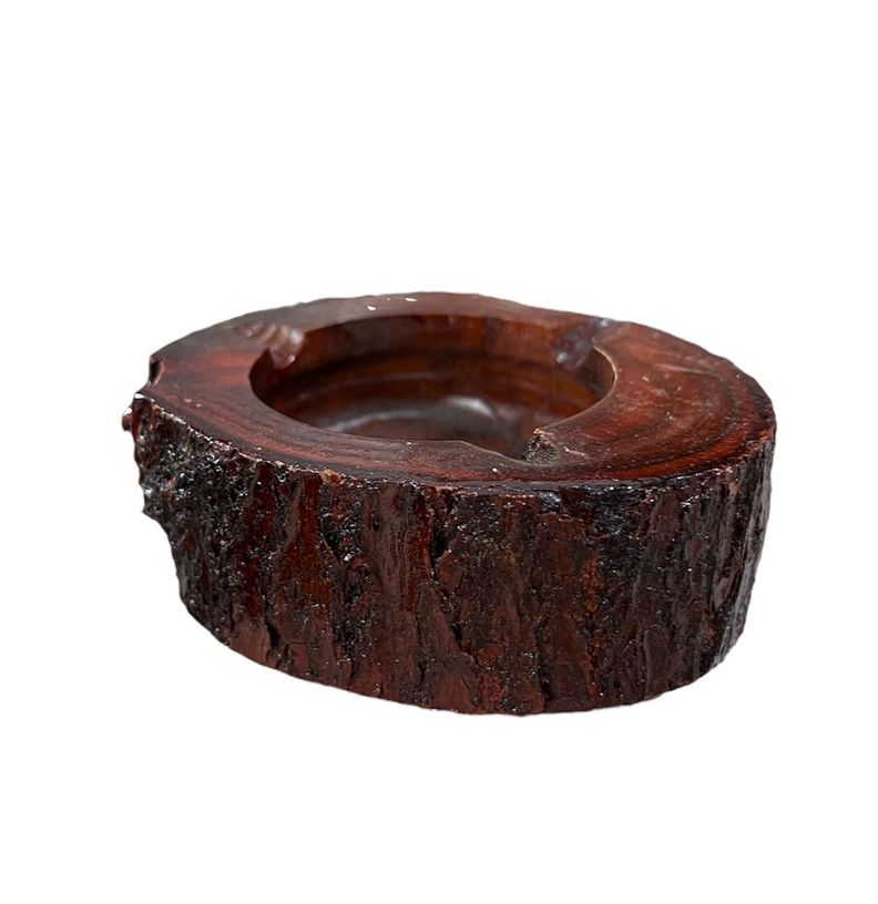 Cenicero Corteza Madera Tronco Cenicero Rustico Decorativo-1