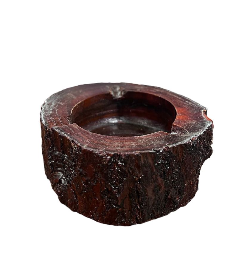 Cenicero Corteza Madera Tronco Cenicero Rustico Decorativo-0