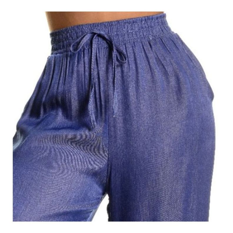 Pantalon Palazzo Mujer Liviano Excelente Calidad Tipo Jeans 3092-1