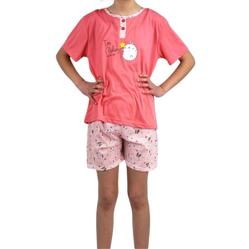 Pijama Niña Verano Short Y Polera 390-1