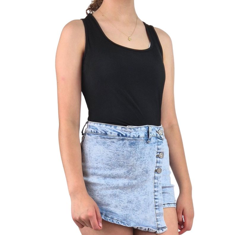 Body Mujer Elasticado Acanalado Modelo Musculosa Z71-0