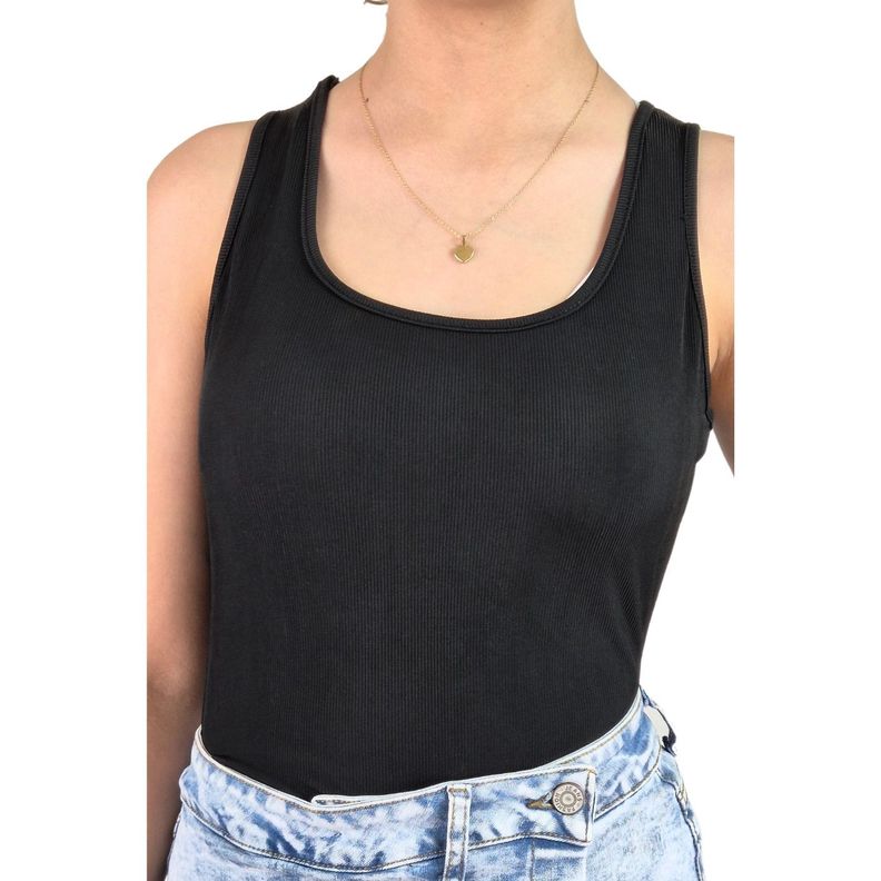 Body Mujer Elasticado Acanalado Modelo Musculosa Z71-1