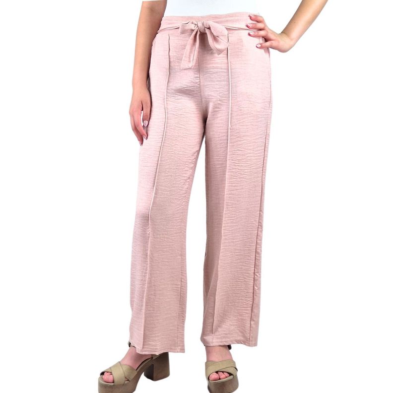 Pantalon Palazzo Mujer Tipo Lino Casual Semi Formal Tiro Alto 890-1