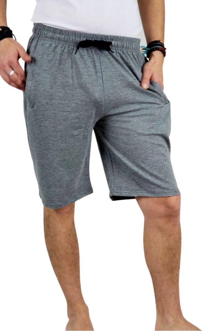 Short Deportivo Hombre Algodon Liso Bolsillos 169-0