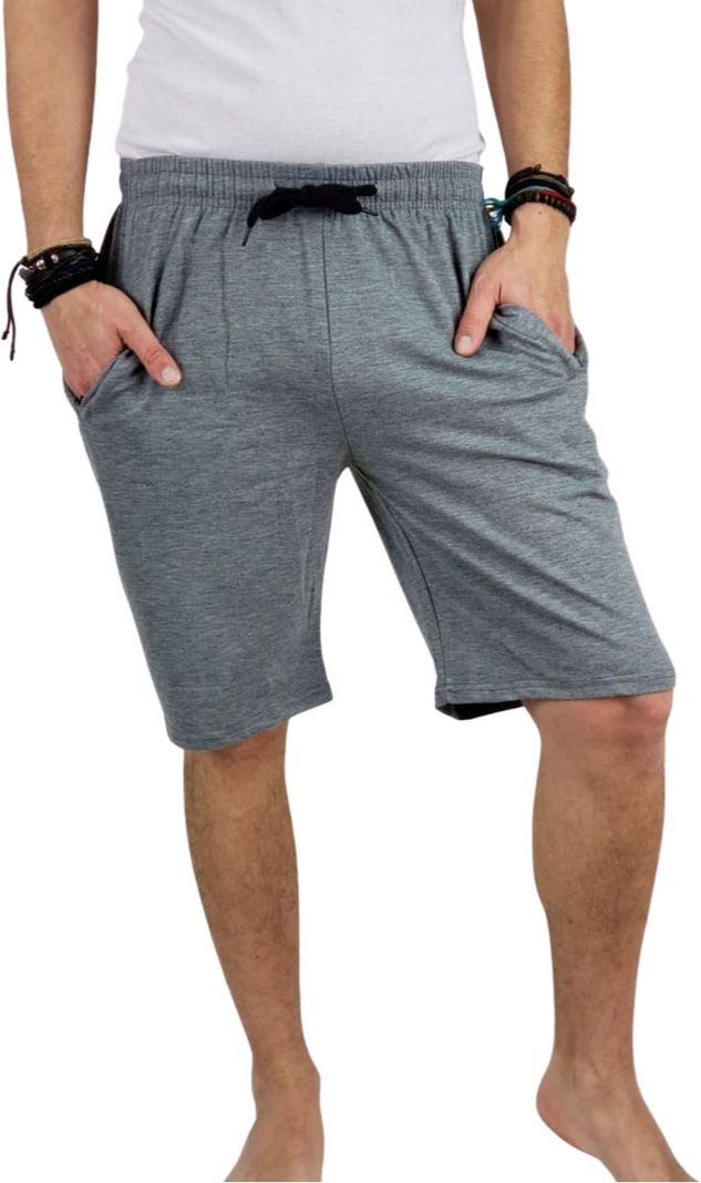 Short Deportivo Hombre Algodon Liso Bolsillos 169-1