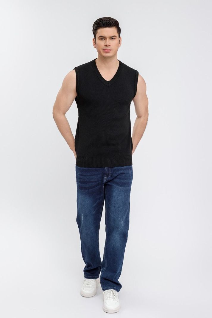 Sweater Hombre Sin Manga Cuello V Excelente Calidad 7196-0