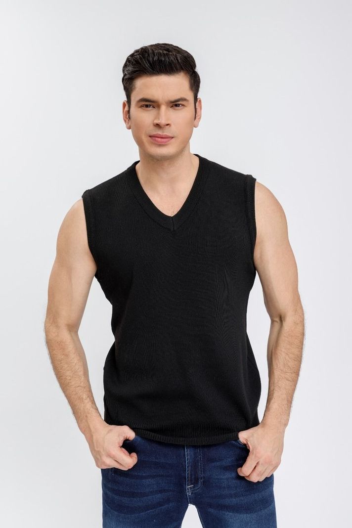 Sweater Hombre Sin Manga Cuello V Excelente Calidad 7196-1