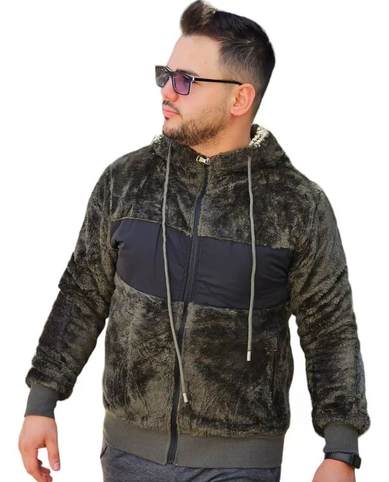 Polerón Peludo Canguro Hombre Premium 0253-1