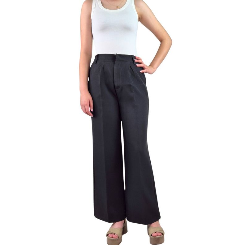 Pantalón Sastrero Mujer Vestir Semi Formal Casual Tiro Alto 056-1