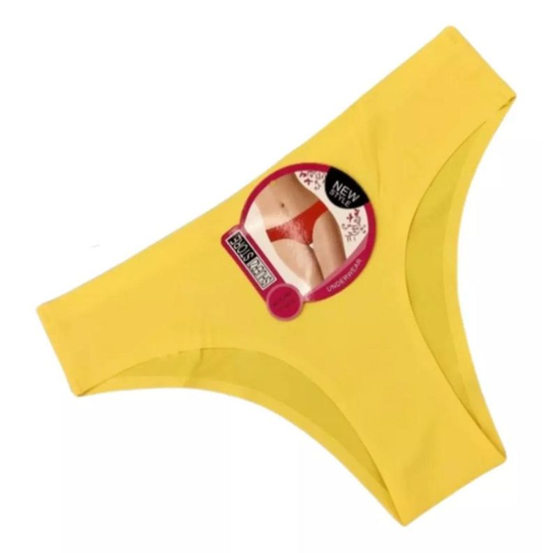 Pack 2 Calzón Juvenil Mujer Amarillo Año Nuevo Tanga 342-2