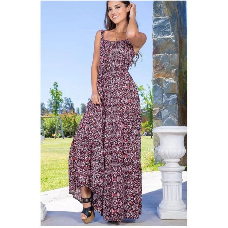 Maxi Vestido Verano Largo Mujer Floral Maxi 229-2