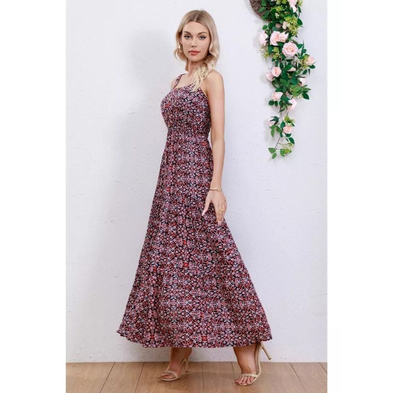 Maxi Vestido Verano Largo Mujer Floral Maxi 229-3