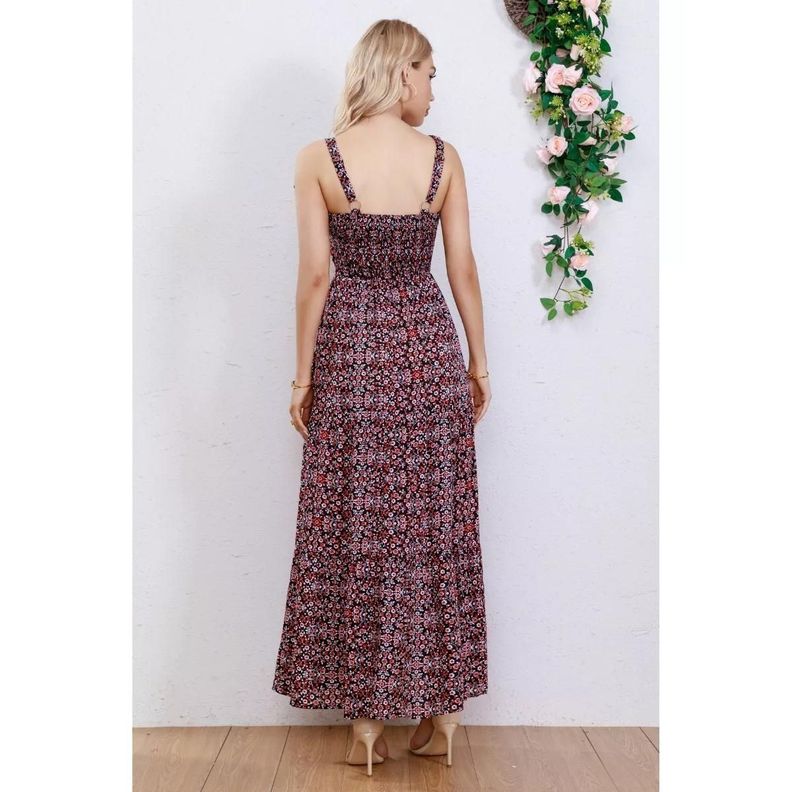 Maxi Vestido Verano Largo Mujer Floral Maxi 229-4