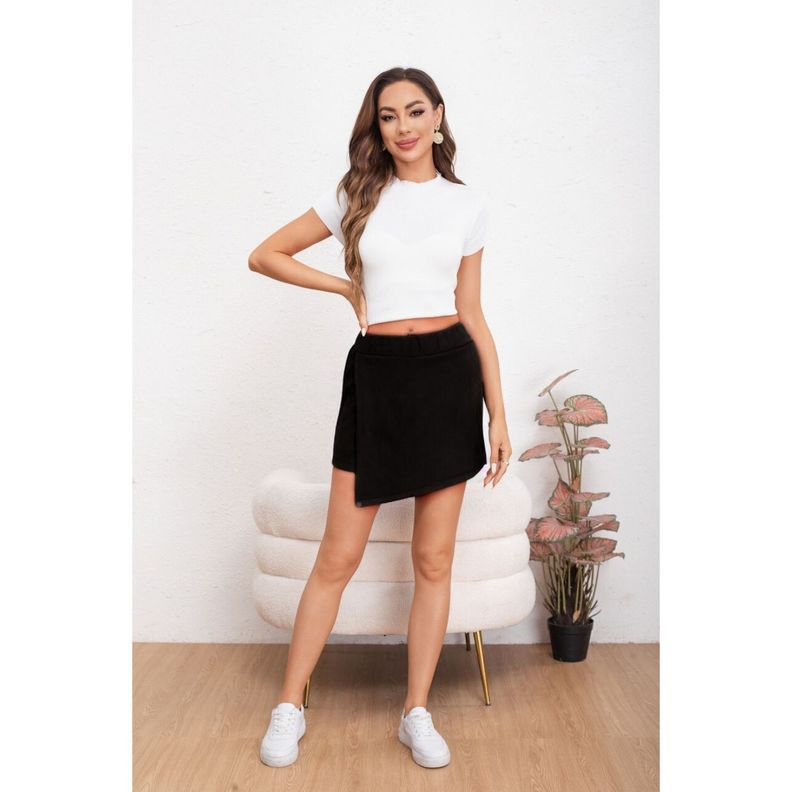 Mini Falda Short Mujer Liso Juvenil Casual Tendencia 0124-1