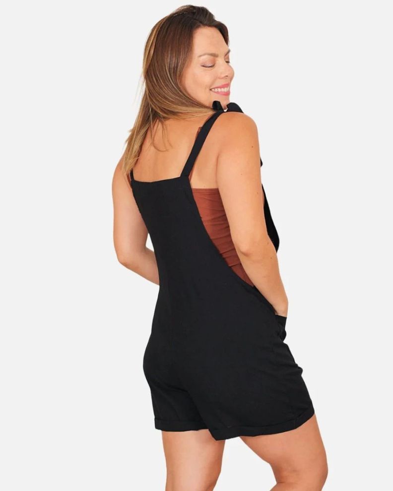 Enterito Premium Lino Jardinera Short Primavera Mujer 240-2