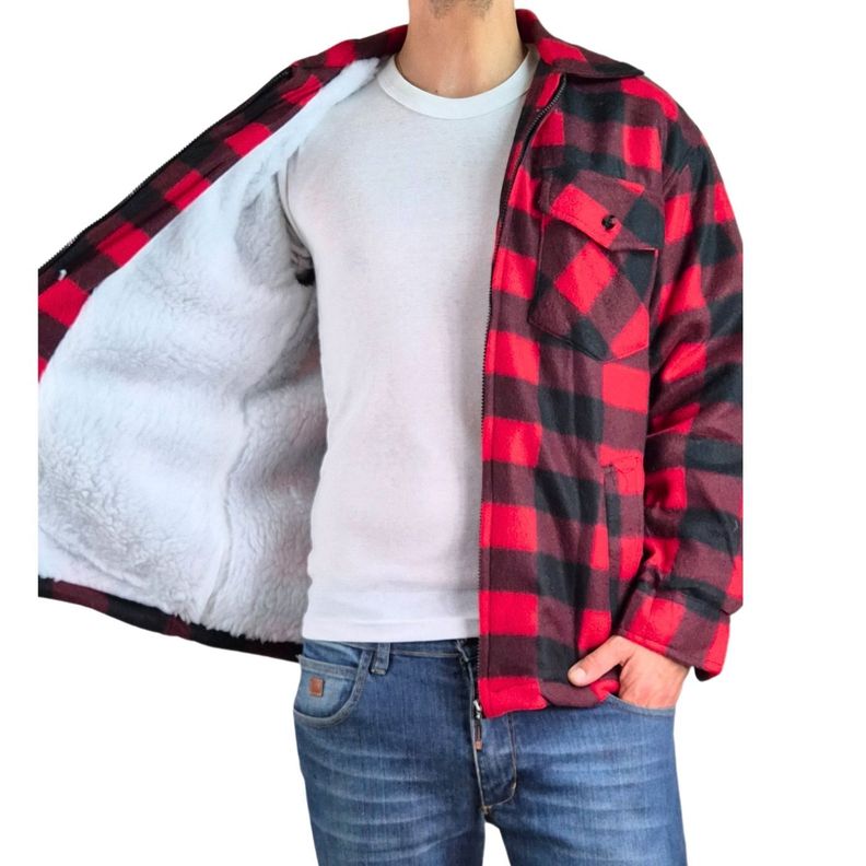 Chaqueta Hombre Invierno Leñadora A Cuadros Forrada Chiporro A178-2