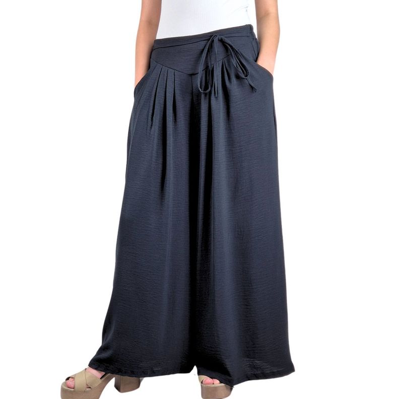 Pantalón Palazzo Algodón Mujer Tipo Lino Casual Playero 3001-3