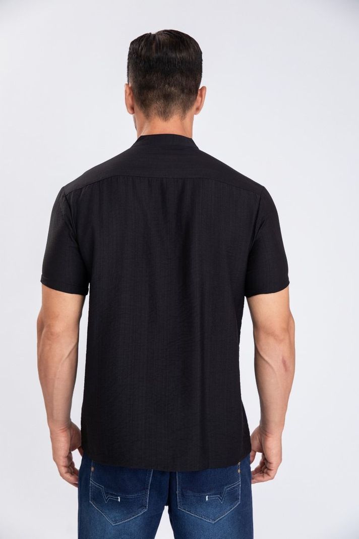 Camisa Verano Manga Corta Hombre Cuello Mao Casual Fashion 153-1